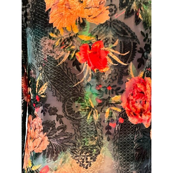 173. Johnny Was Rossi Burnout Tunic Black Small - Picture 4 of 5